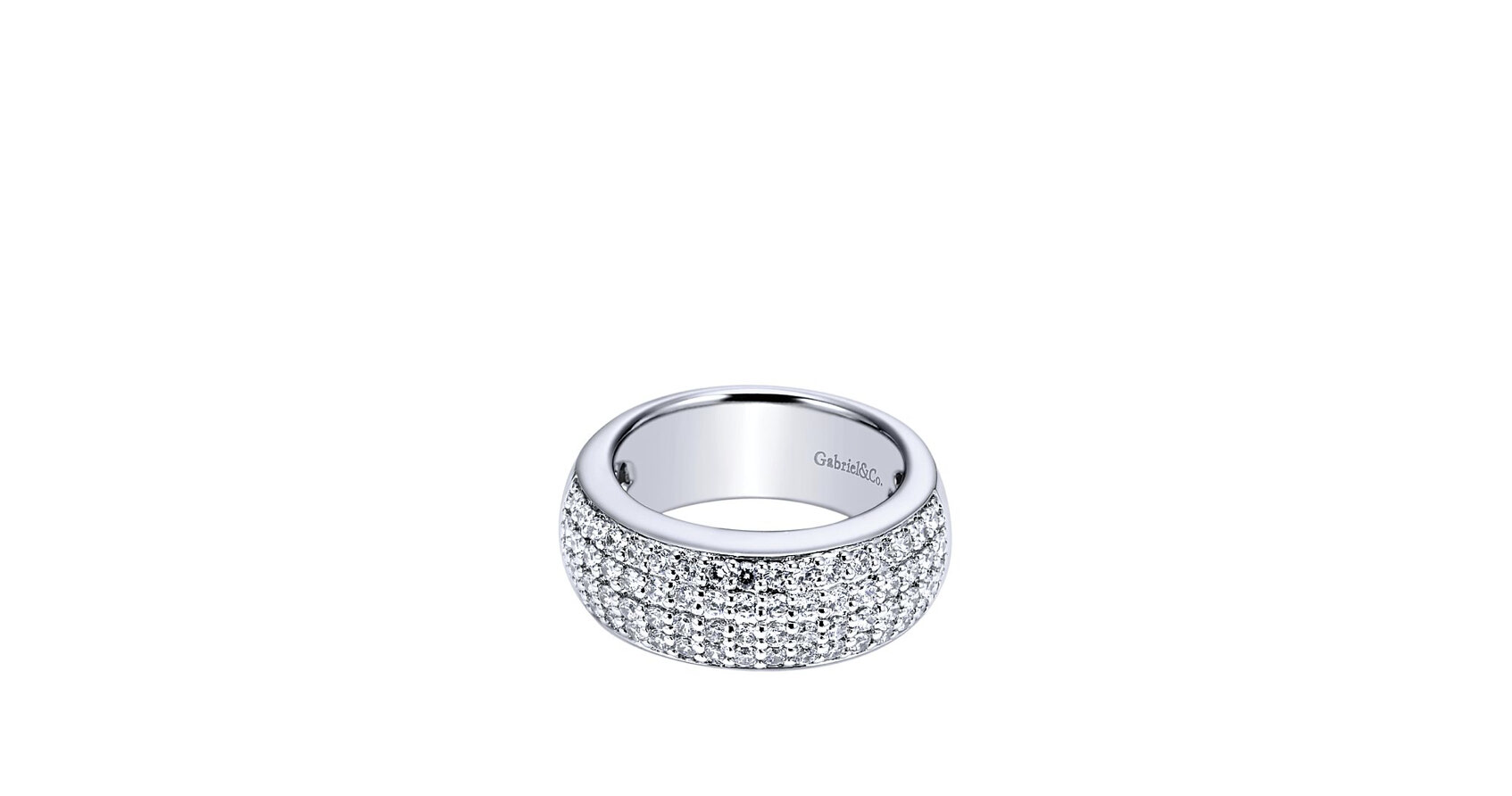 14k White Gold Fancy Diamond Anniversary Band